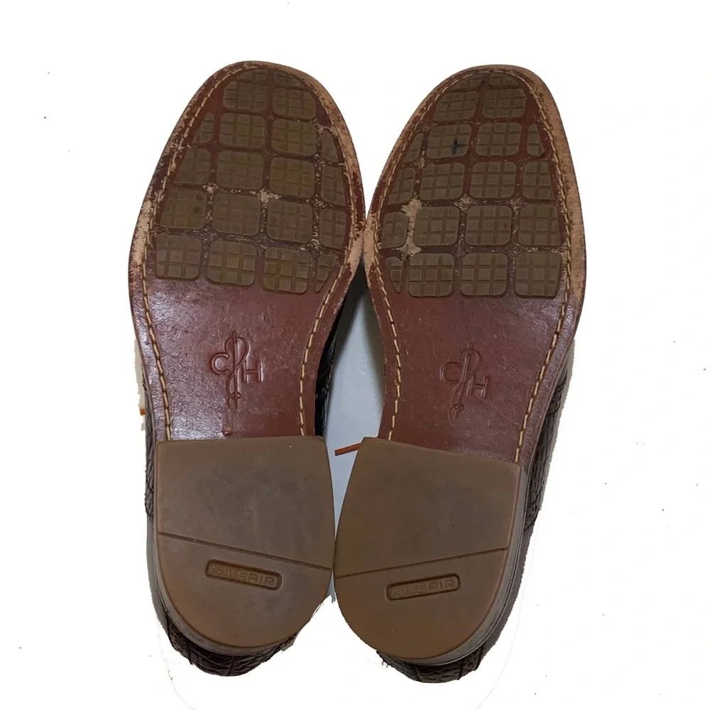 9 / Cole Haan Brown Oxfords with Orange Laces